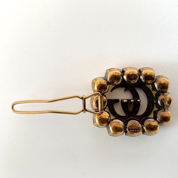 Gucci GG Marmont Crystal Embellished Hair Slide - Picture 3 of 3